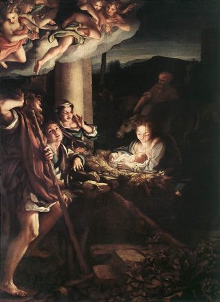 Noto come "La Notte" è un olio su tavola databile al 1525-1530 e conservato alla Gamaldegalerie di Dresda